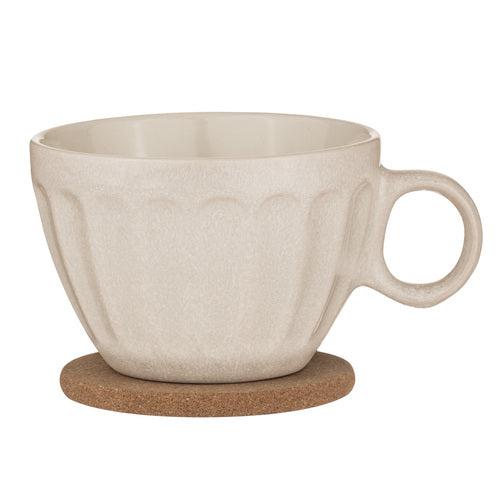 Elan Oatmeal Duo Mug & Coaster Set-Dining & Entertaining-Ladelle-The Bay Room