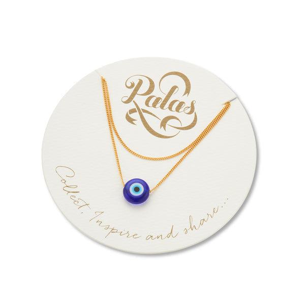 Evil Eye Protection Necklace (Gold Plated)-Jewellery-Palas-The Bay Room