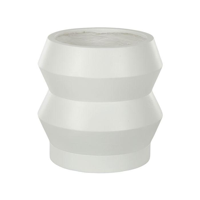 Ezio Composite Pot - White-Pots, Planters & Vases-Coast To Coast Home-The Bay Room