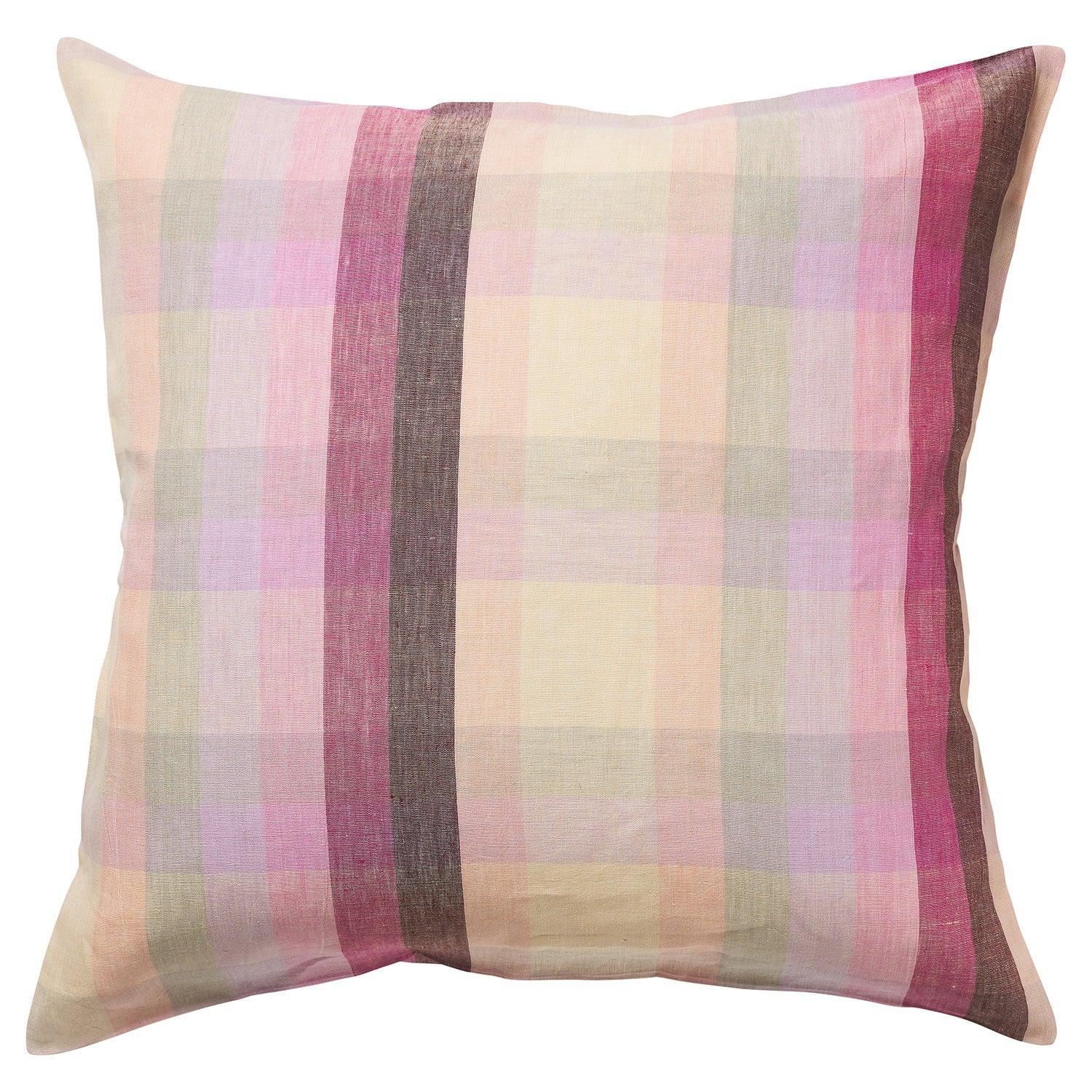 Fifer Linen Euro Pillowcase Set - Flamingo-Soft Furnishings-Sage & Clare-The Bay Room