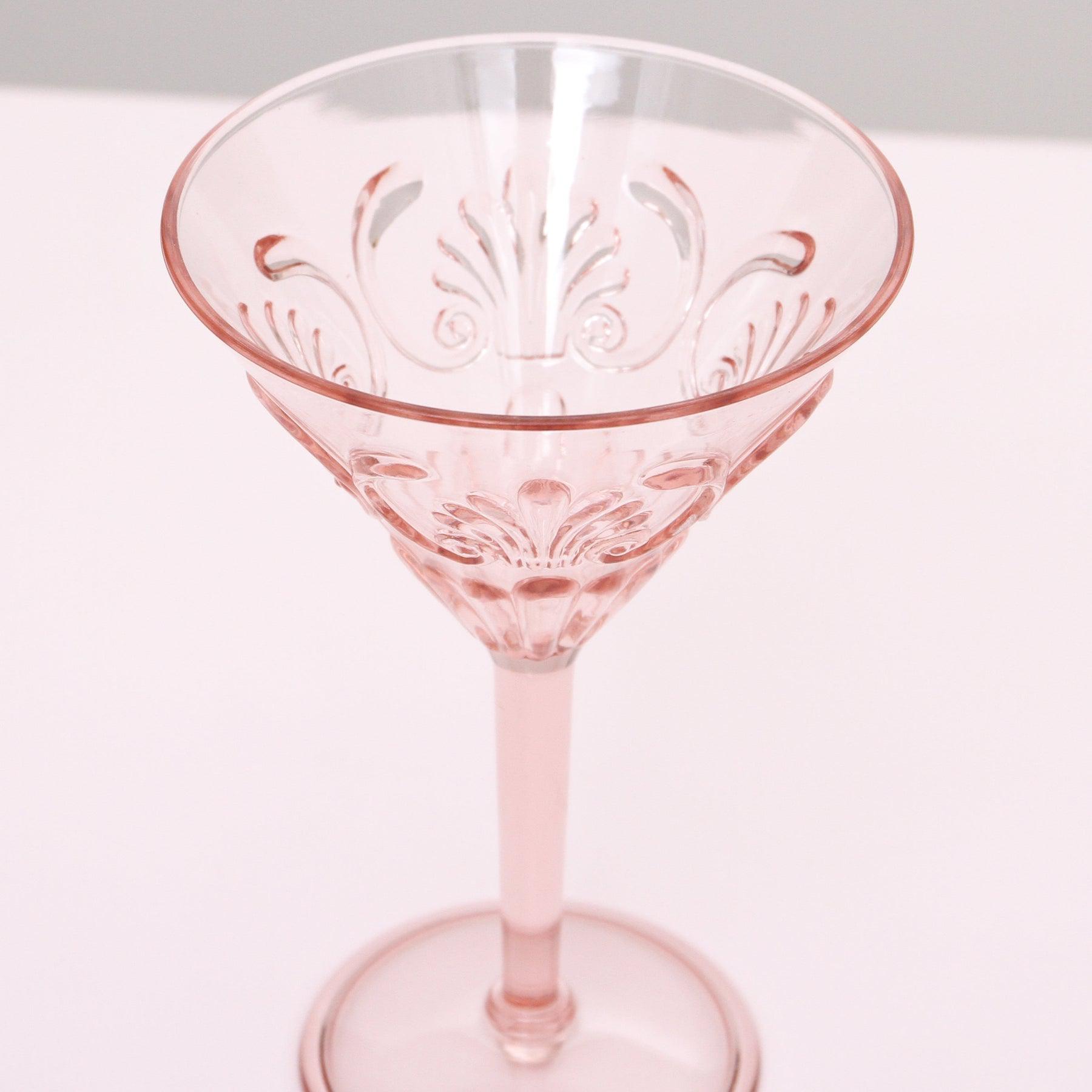 Flemington Acrylic Martini Glass - Pale Pink-Dining & Entertaining-Indigo Love-The Bay Room