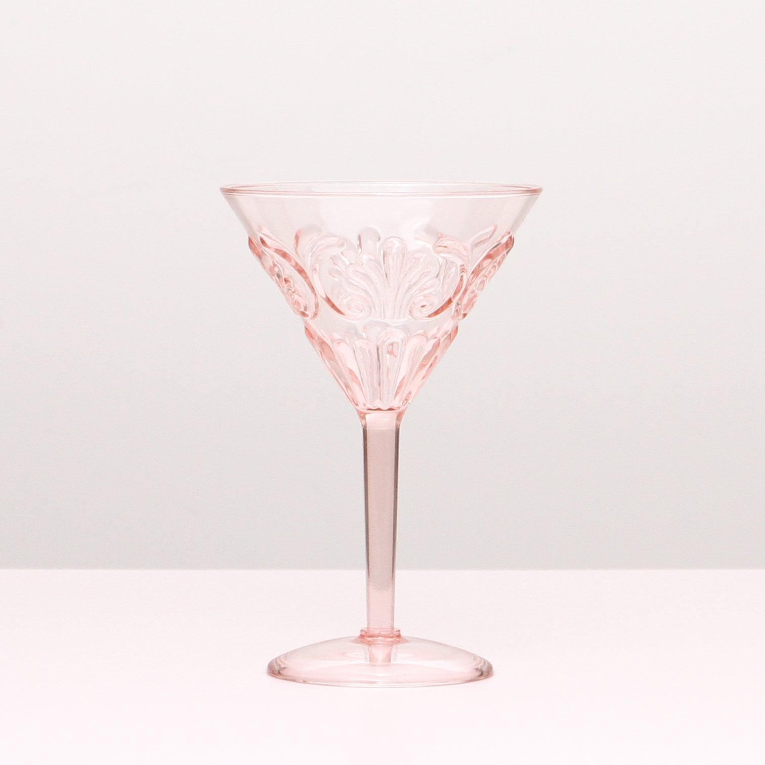 Flemington Acrylic Martini Glass - Pale Pink-Dining & Entertaining-Indigo Love-The Bay Room