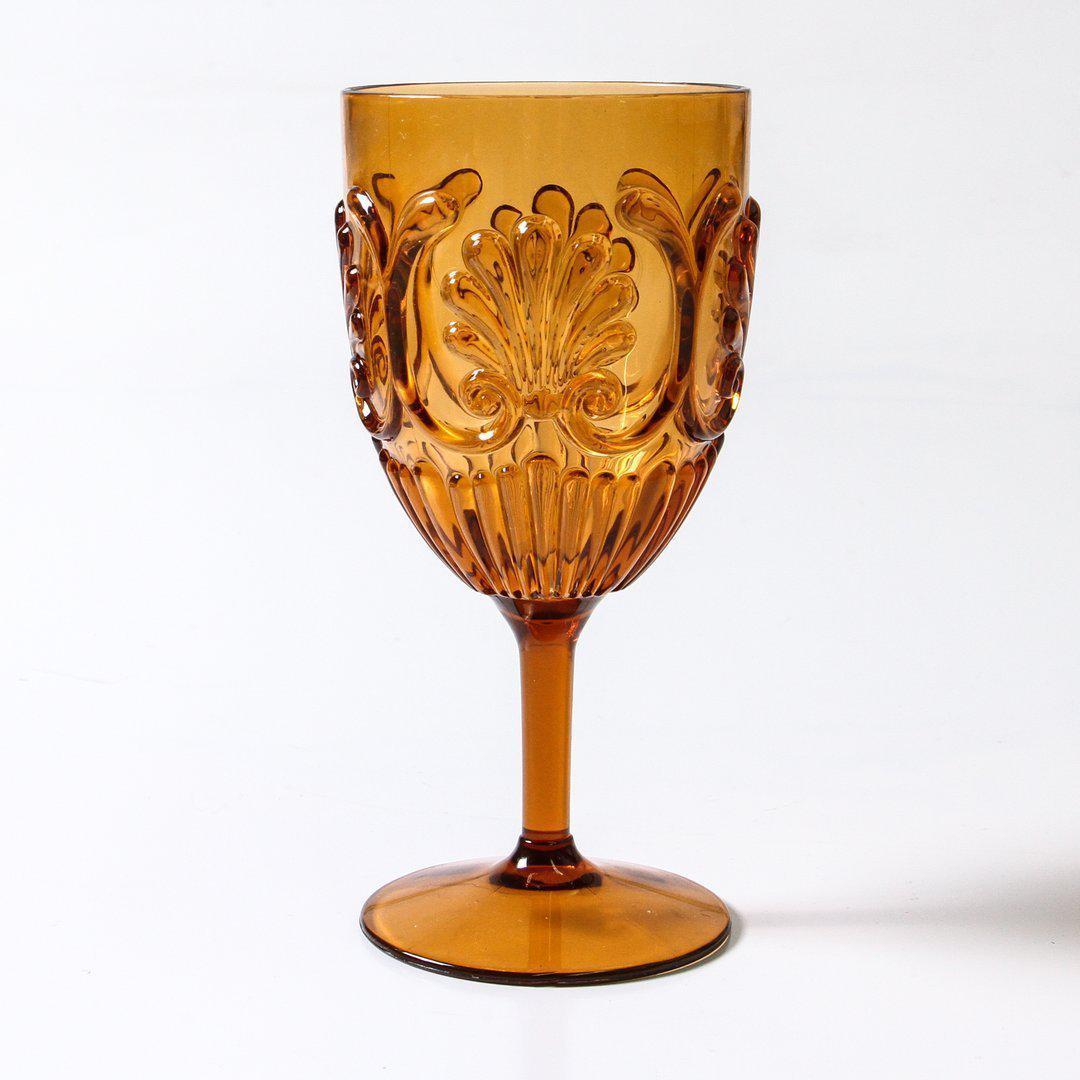 Flemington Acrylic Wine Glass - Amber-Dining & Entertaining-Indigo Love-The Bay Room