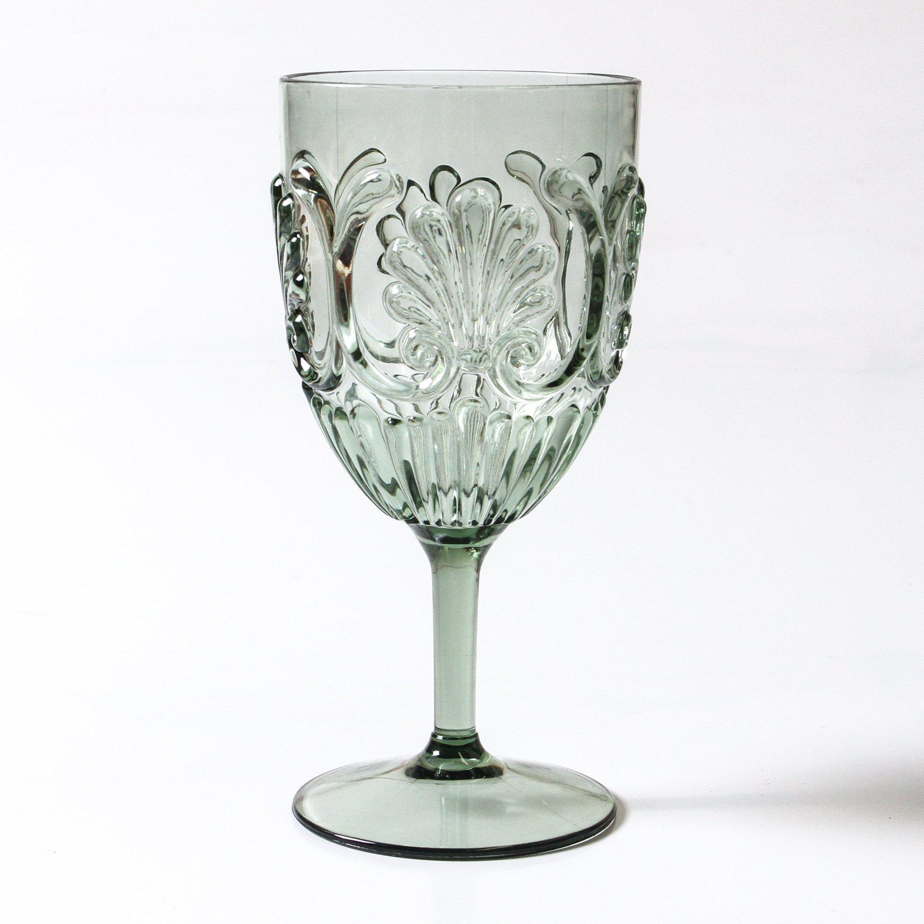 Flemington Acrylic Wine Glass - Green-Dining & Entertaining-Indigo Love-The Bay Room