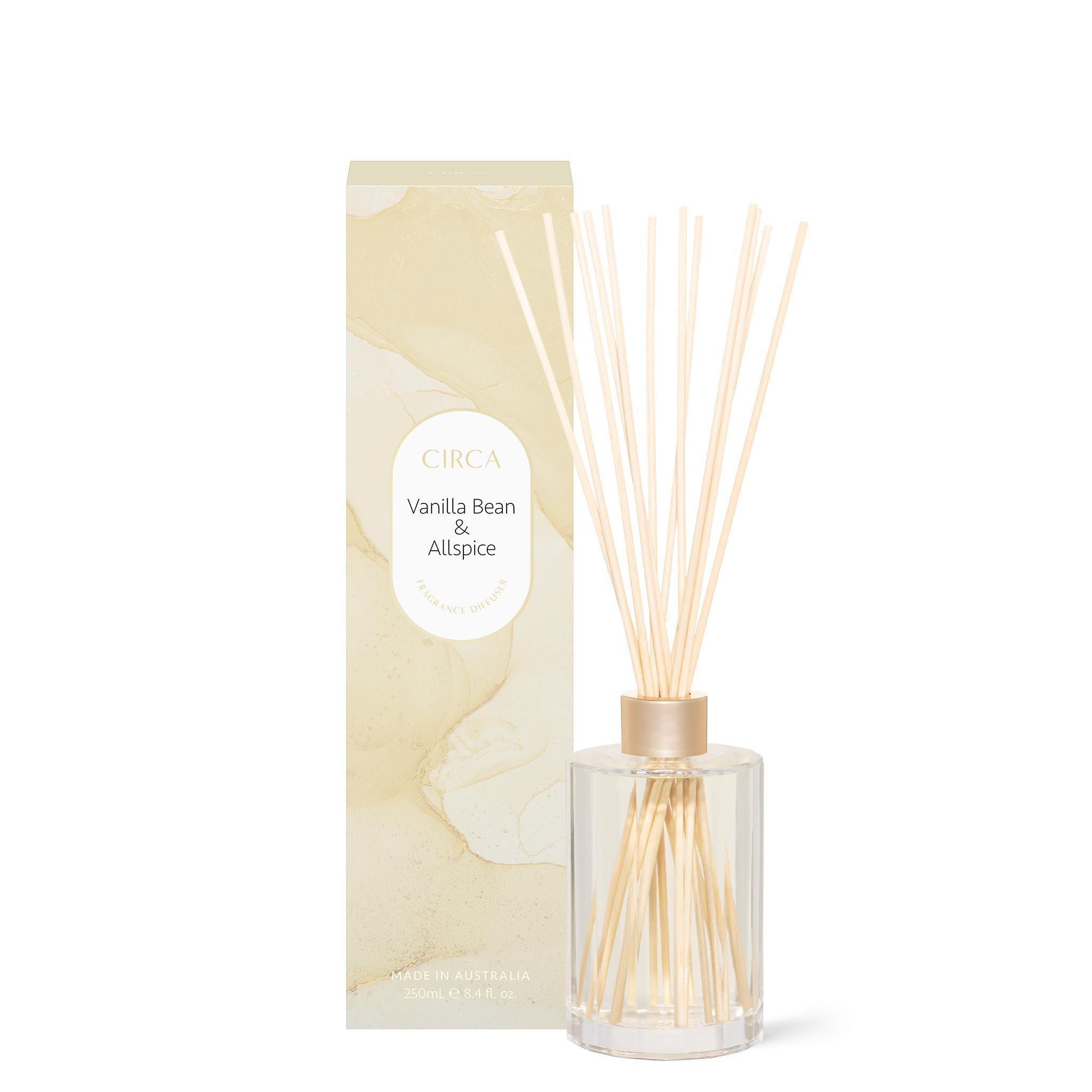 Fragrance Diffuser 250ml - Asst Fragrance-Candles & Fragrance-Circa-Vanilla Bean & Allspice-The Bay Room