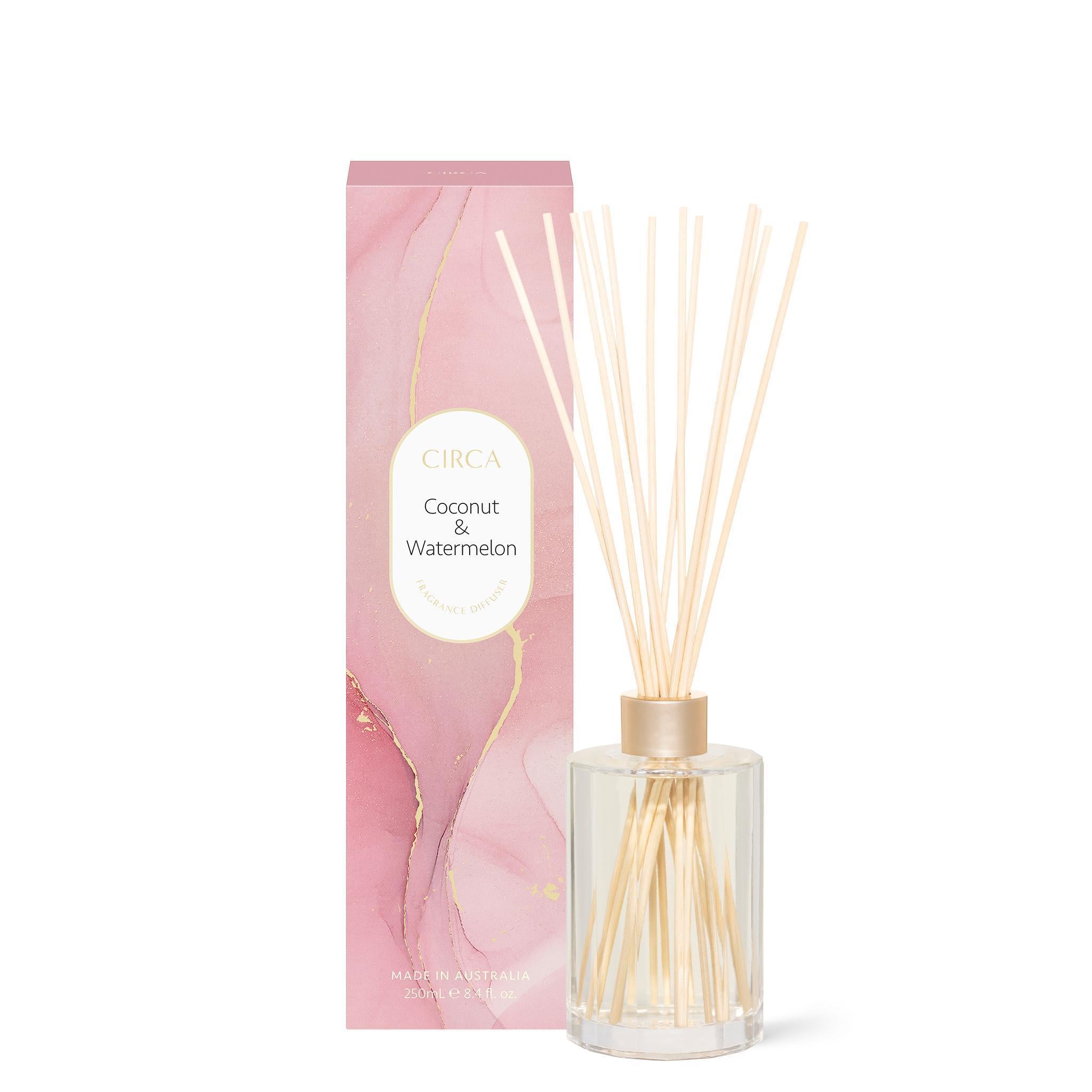 Fragrance Diffuser 250ml - Asst Fragrance-Candles & Fragrance-Circa-Coconut & Watermelon-The Bay Room