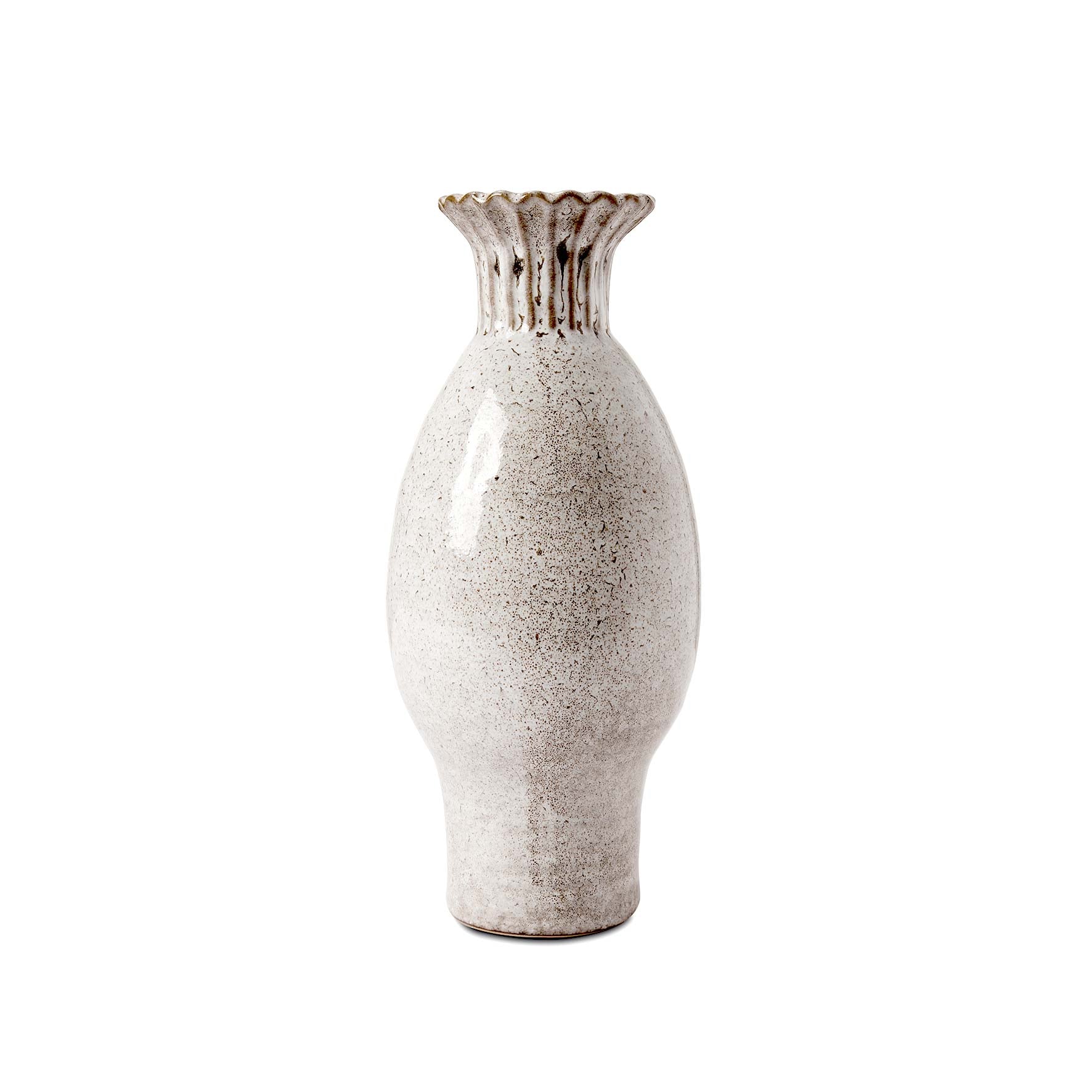 Frill Tall Vase-Pots, Planters & Vases-Madras Link-The Bay Room