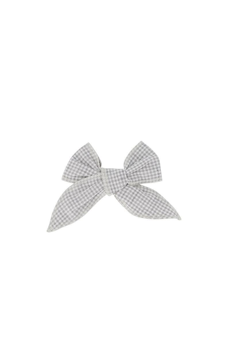Gingham Bow - Sky-Clothing & Accessories-Jamie Kay-Onesize-The Bay Room