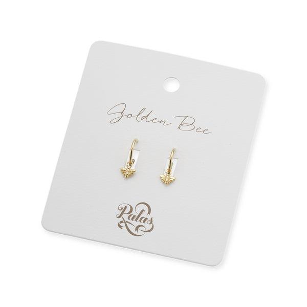 Golden Bee Hoop Earrings-Jewellery-Palas-The Bay Room