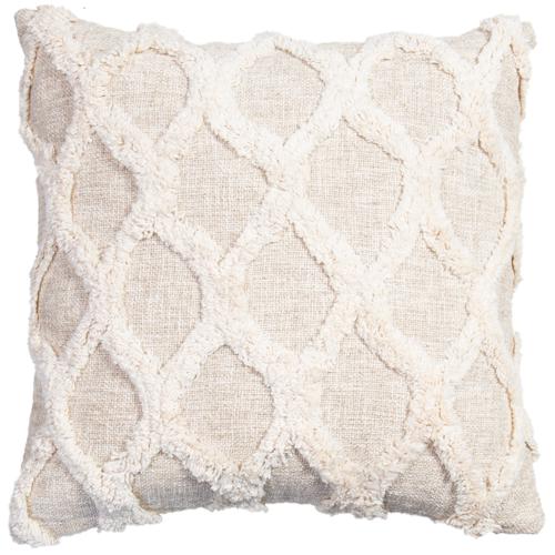 Hand Woven & Embellished Cotton Cushion - Mesha - 45x45cm-Soft Furnishings-DWBH-The Bay Room