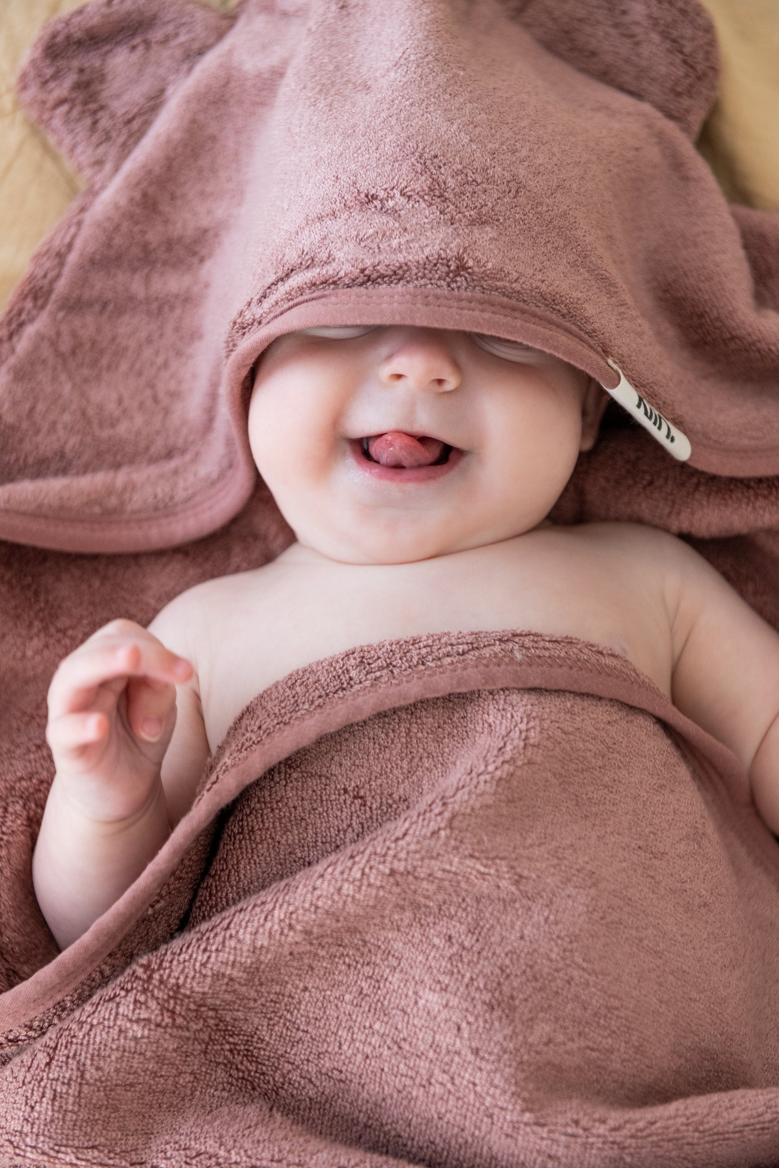 Hooded Towel - Heather-Nursery & Nurture-Kiin-The Bay Room