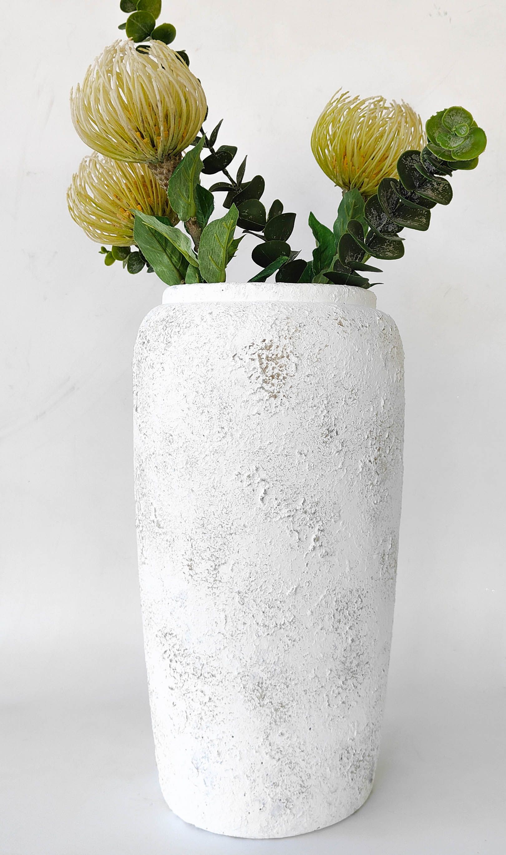 Hope Textured Vase White - Large-Pots, Planters & Vases-Urban Products-The Bay Room