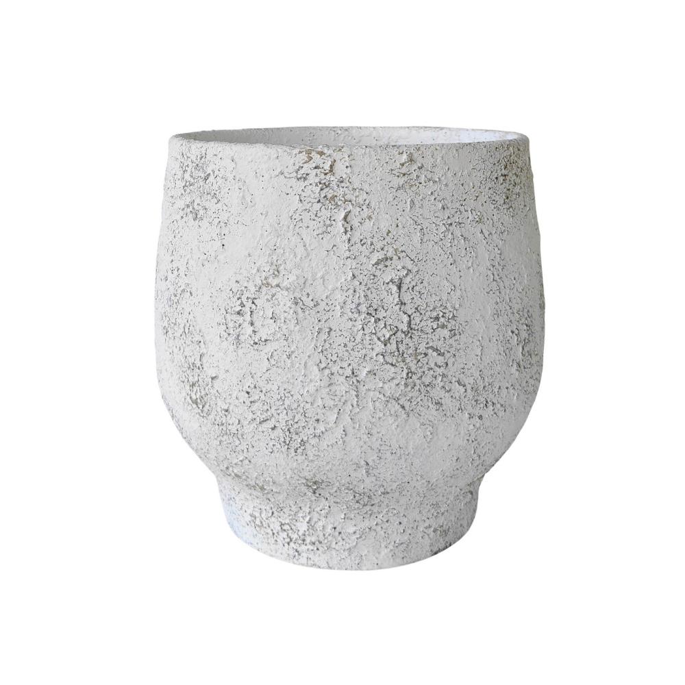 Hope Textured Vase White - Medium-Pots, Planters & Vases-Urban Products-The Bay Room