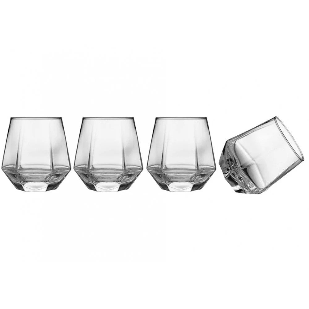 Jaxon Geometric Tumbler Set in Clear-Dining & Entertaining-Ladelle-The Bay Room