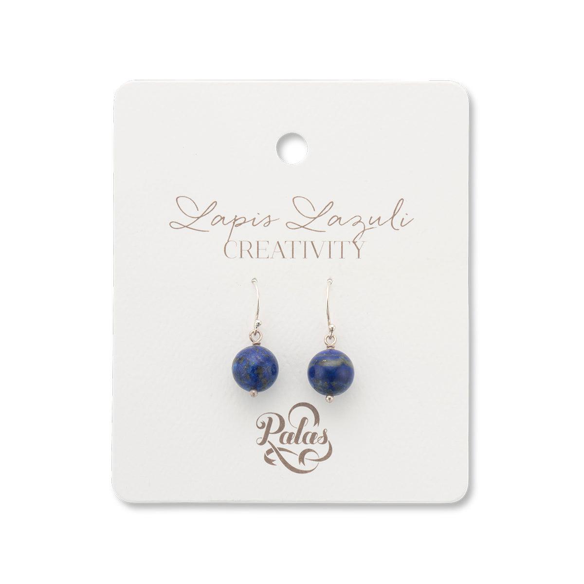 Lapis Lazuli Healing Gem Earrings-Jewellery-Palas-The Bay Room