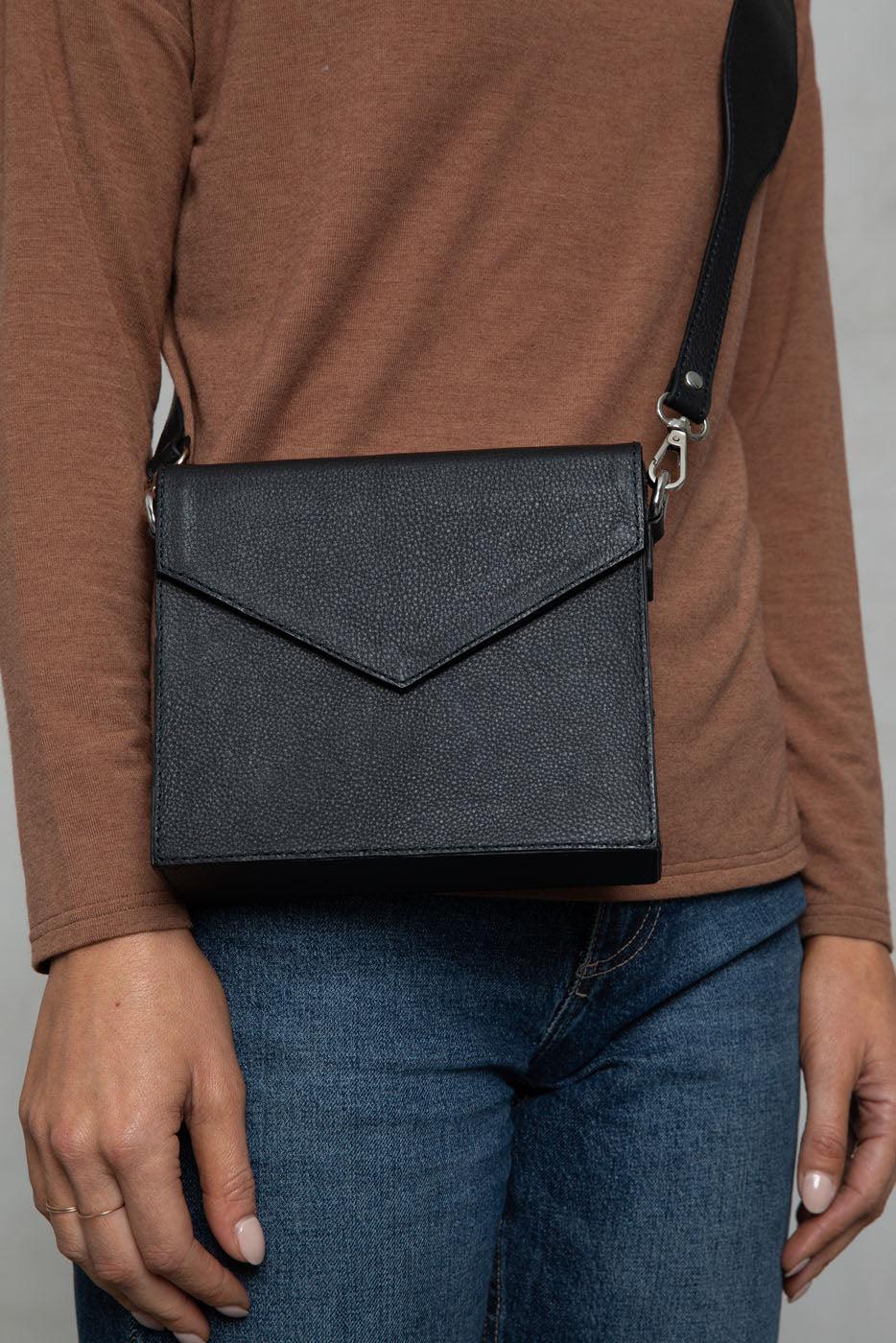 Mailbox Shoulder Bag - Black-Bags & Clutches-Holiday-The Bay Room
