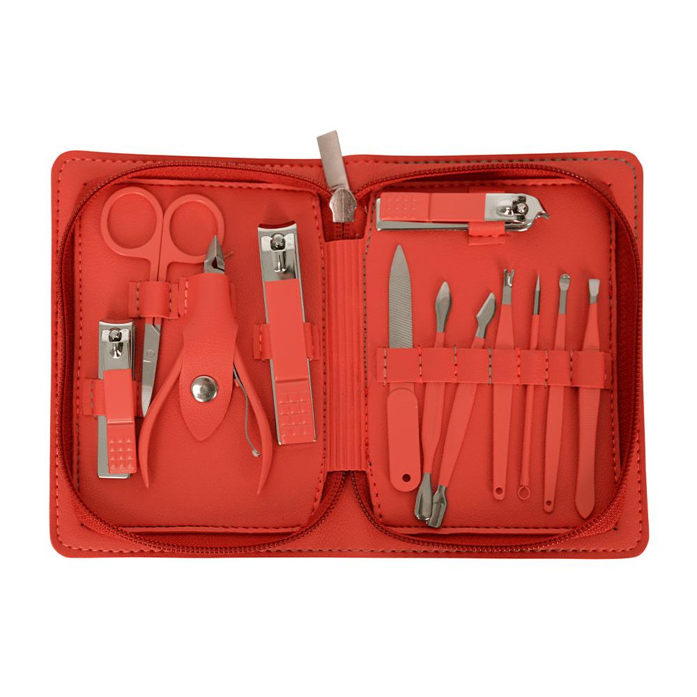 Manicure Set 12 Piece - Coral-Beauty & Well-Being-Annabel Trends-The Bay Room
