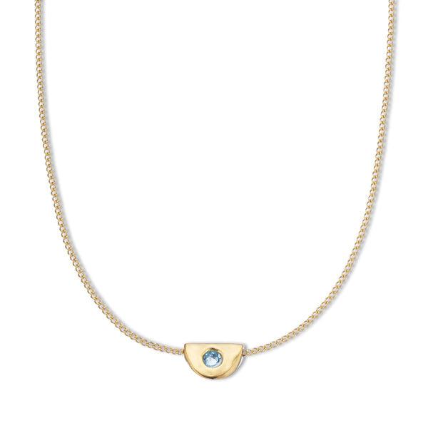 March Aquamarine Birthstone Necklace-Jewellery-Palas-The Bay Room