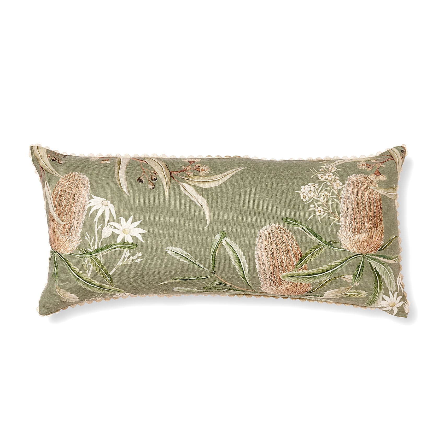 Marysville Green Cushion 35x75cm-Soft Furnishings-Madras Link-The Bay Room