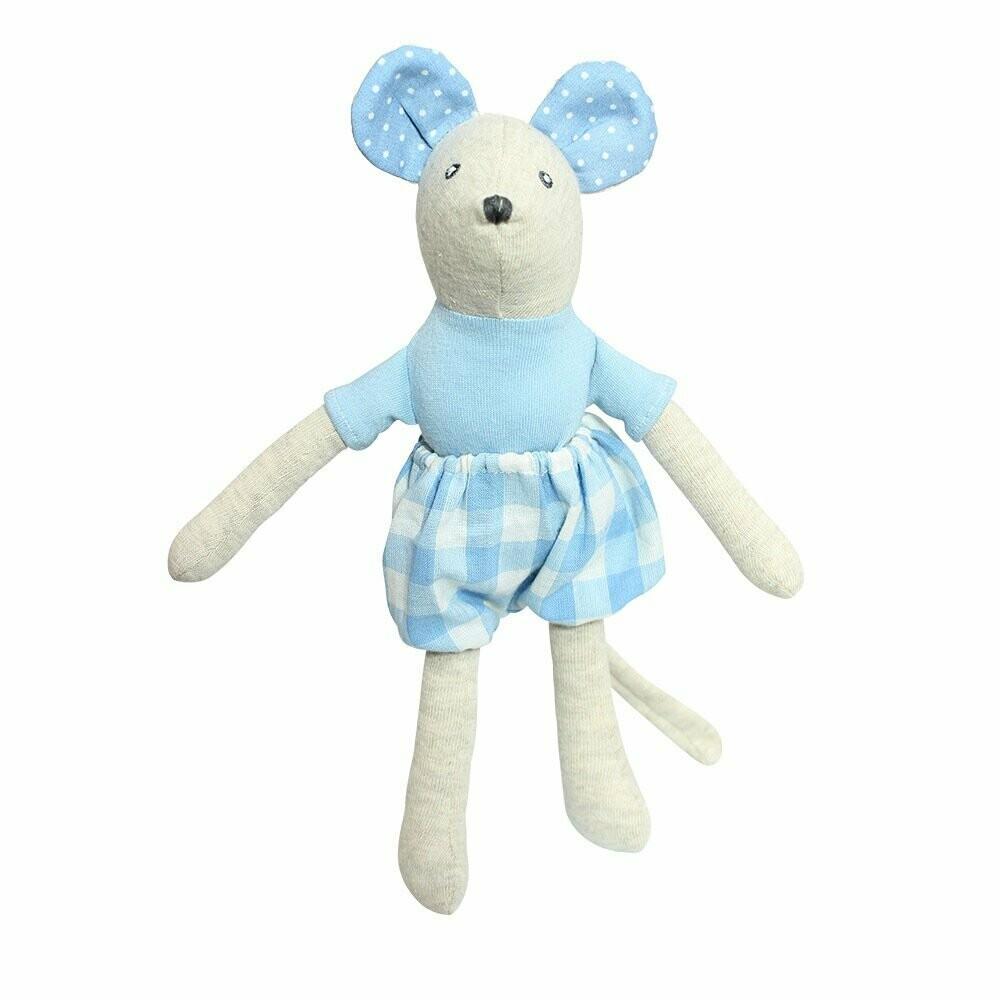 Mouse Rattle - Blue-Toys-Dlux-The Bay Room