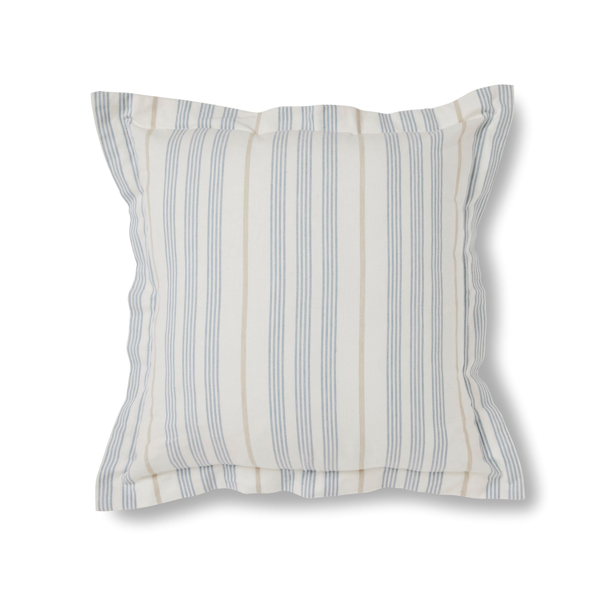 Noosa Blue/Taupe Stripe Cushion 50x50cm-Soft Furnishings-Madras Link-The Bay Room