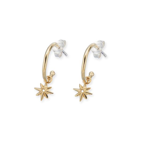 North Star Hoop Earrings-Jewellery-Palas-The Bay Room