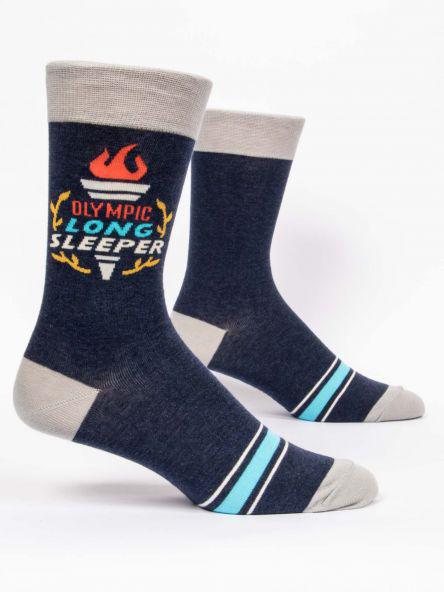 Olympic Long Sleeper Men's Crew Socks-Fun & Games-Blue Q-Men's Shoe Size 7-12-The Bay Room