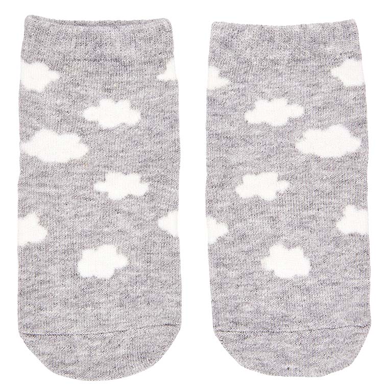 Organic Baby Socks Jacquard Clouds-Shoes & Socks-Toshi-The Bay Room