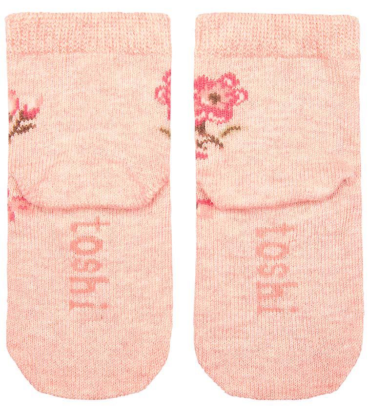 Organic Baby Socks Jacquard Wild Rose-Shoes & Socks-Toshi-The Bay Room