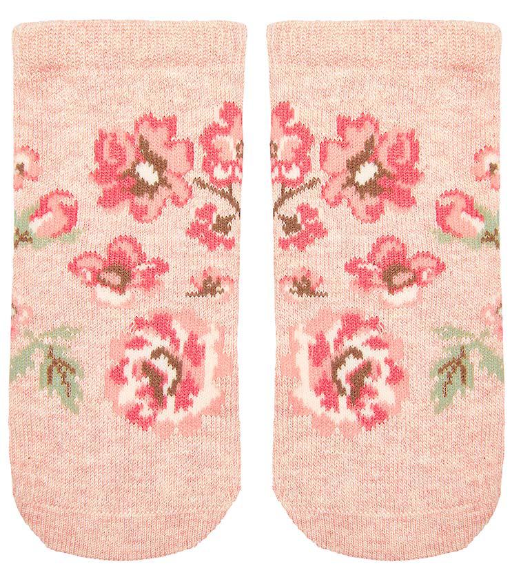 Organic Baby Socks Jacquard Wild Rose-Shoes & Socks-Toshi-The Bay Room