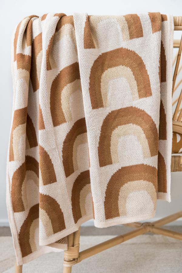 Organic Cotton Knitted Rainbow Blanket-Nursery & Nurture-Kiin-The Bay Room