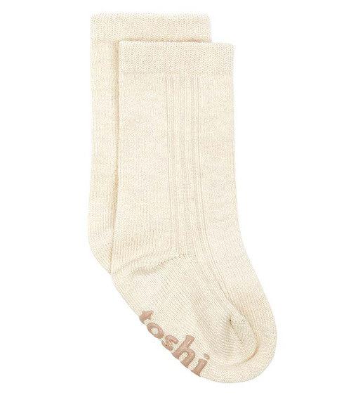 Organic Socks Knee Dreamtime Feather-Shoes & Socks-Toshi-The Bay Room
