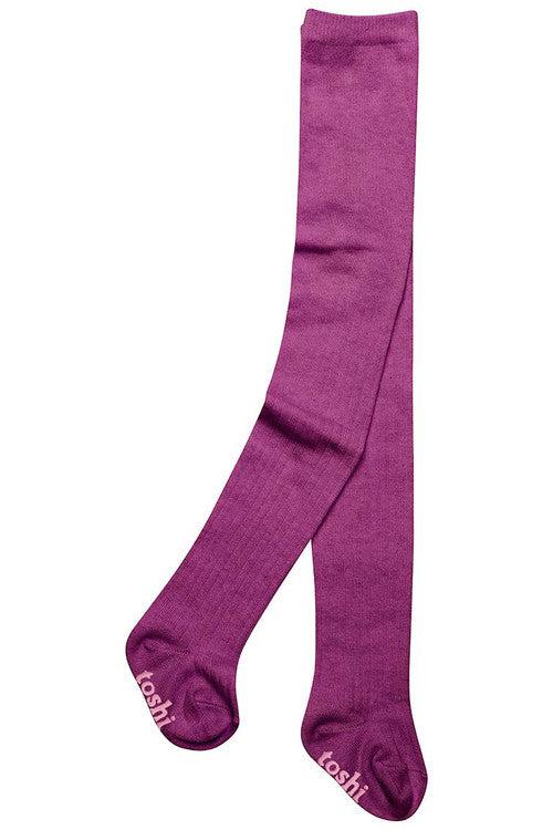 Organic Tights Footed Dreamtime Violet-Shoes & Socks-Toshi-The Bay Room