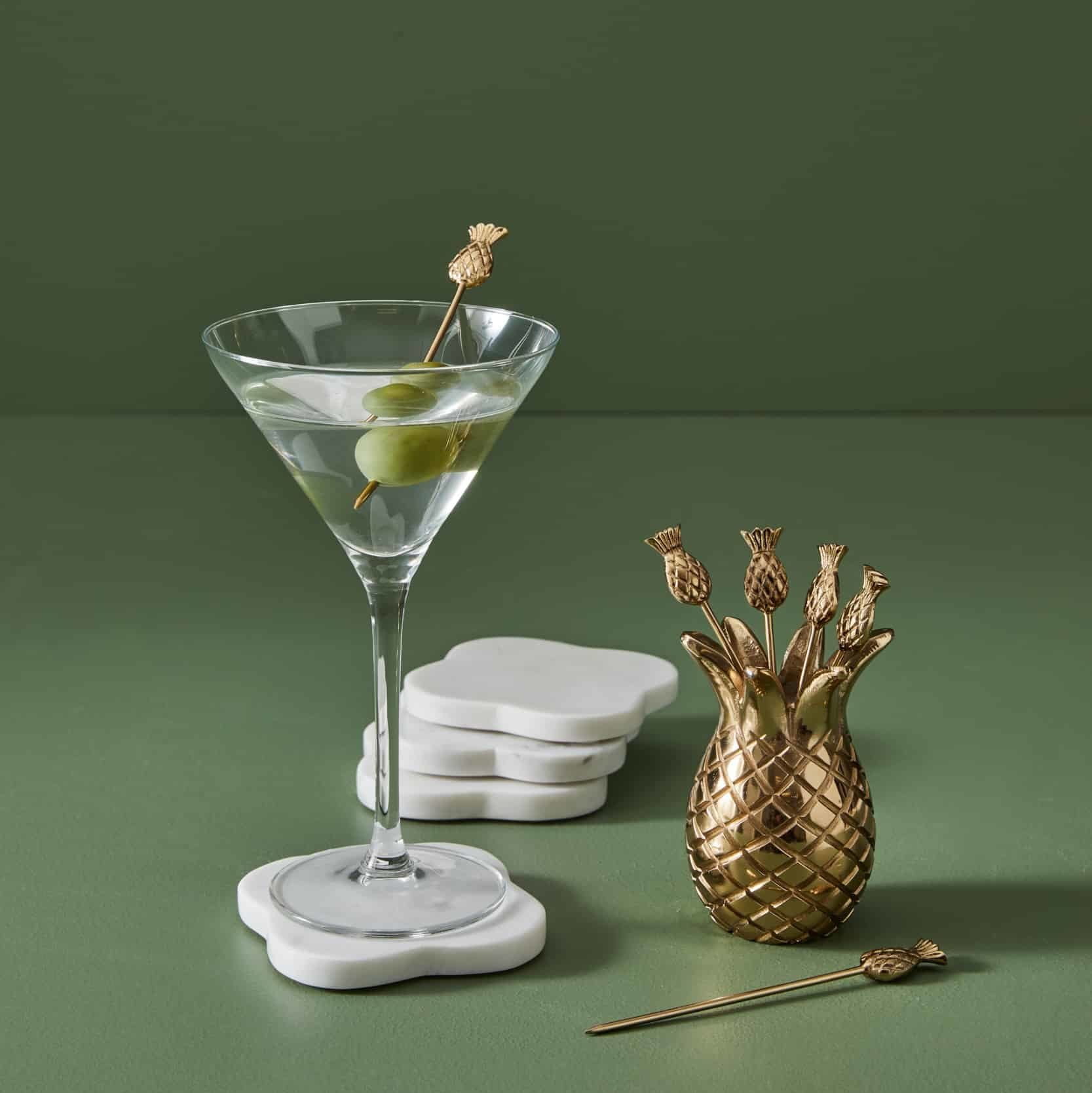 Pineapple Cocktail Picks Set of 6-Dining & Entertaining-Pilbeam-The Bay Room