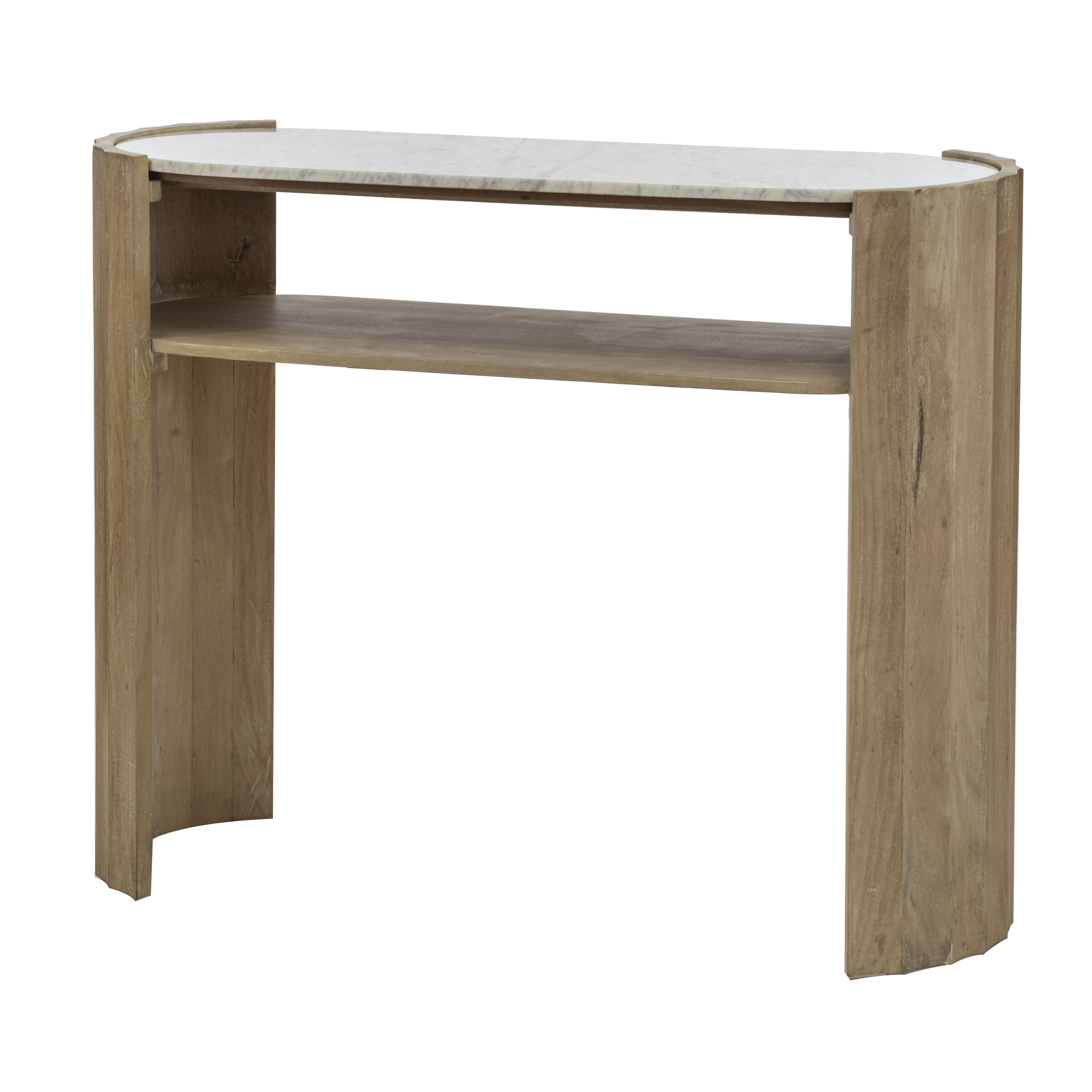 Republica Console Table - White/Natural-Furniture-Amalfi-The Bay Room