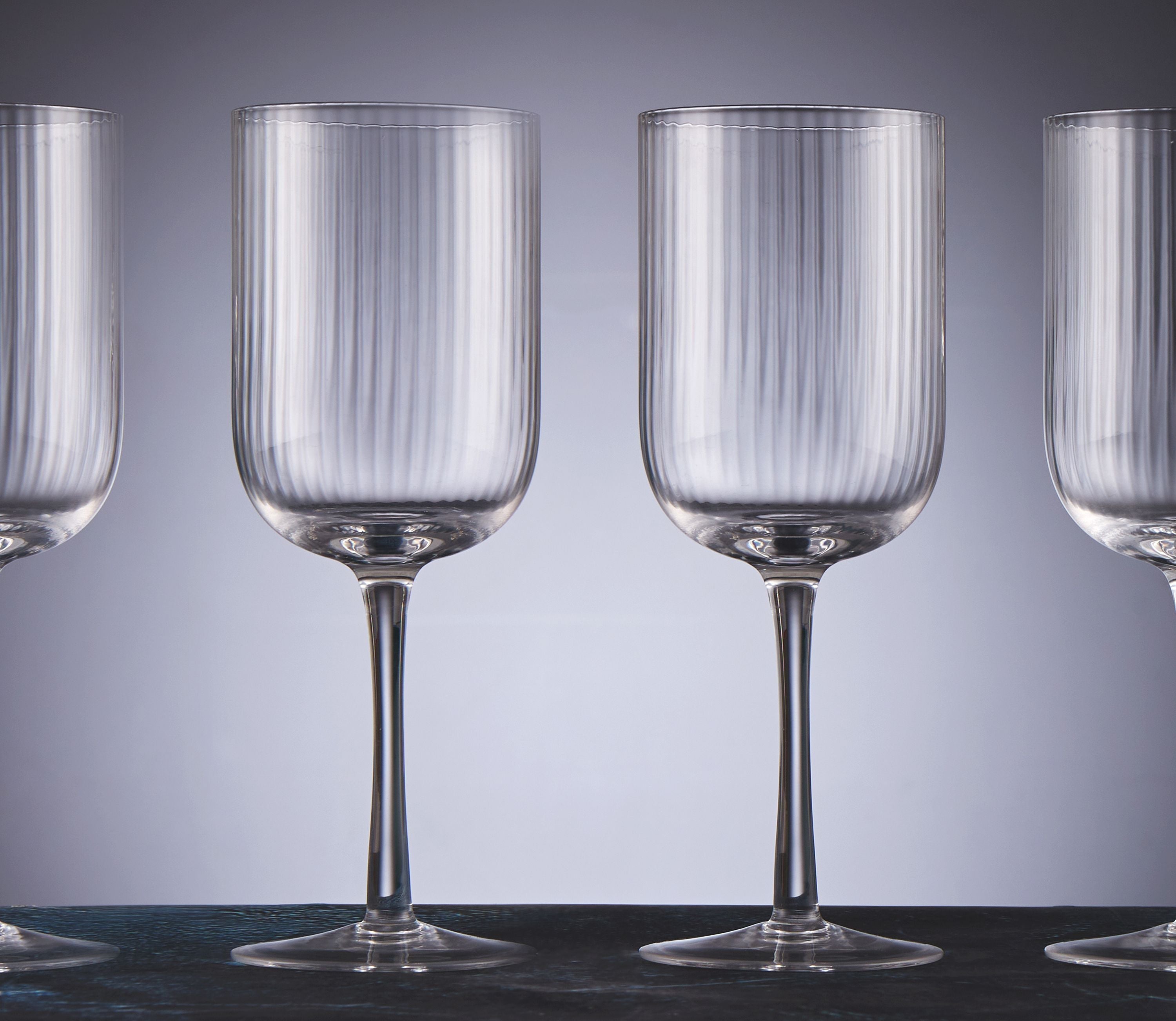 Ribbed deals wine glass