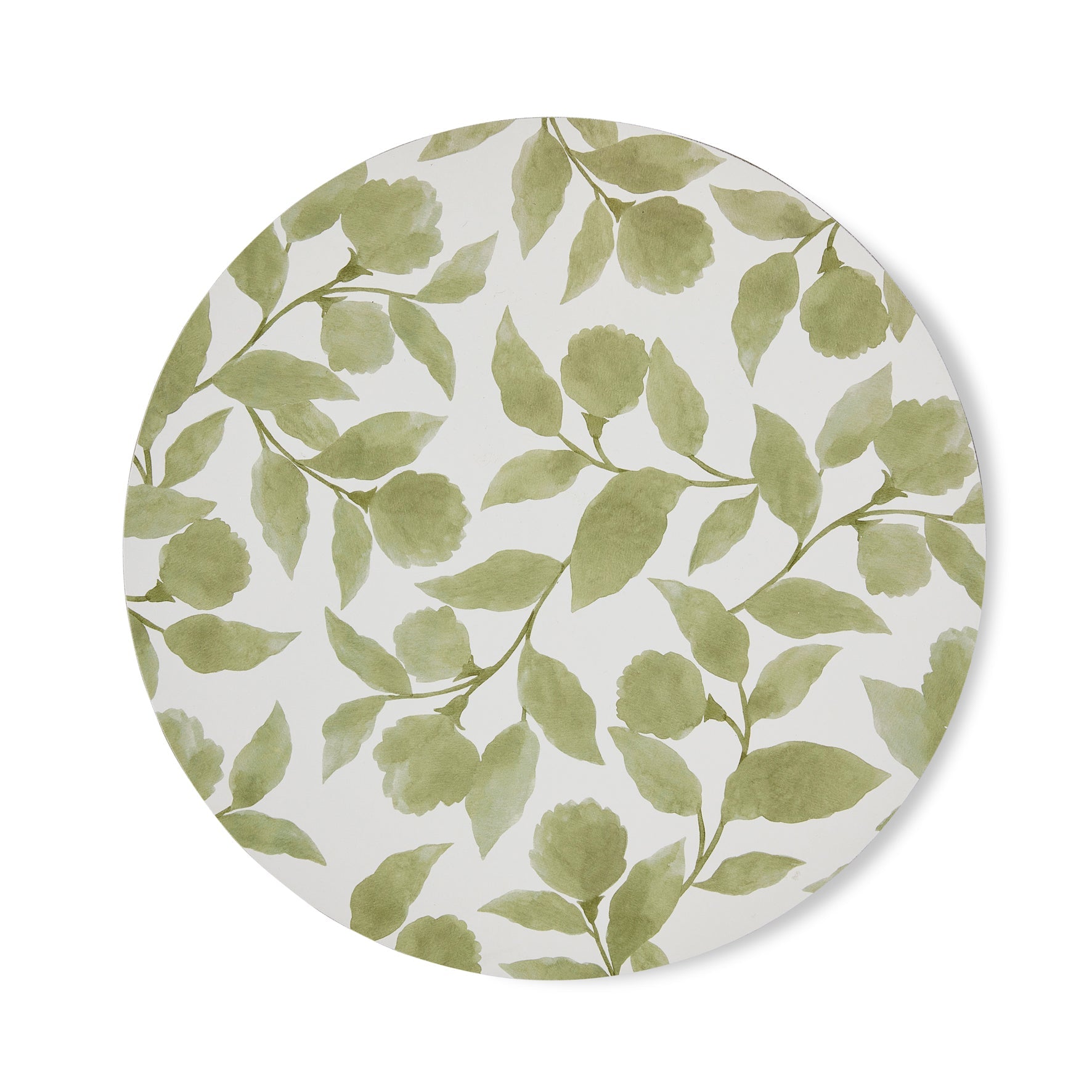 Riviera Green Round Placemat - Set of 4-Dining & Entertaining-Madras Link-The Bay Room