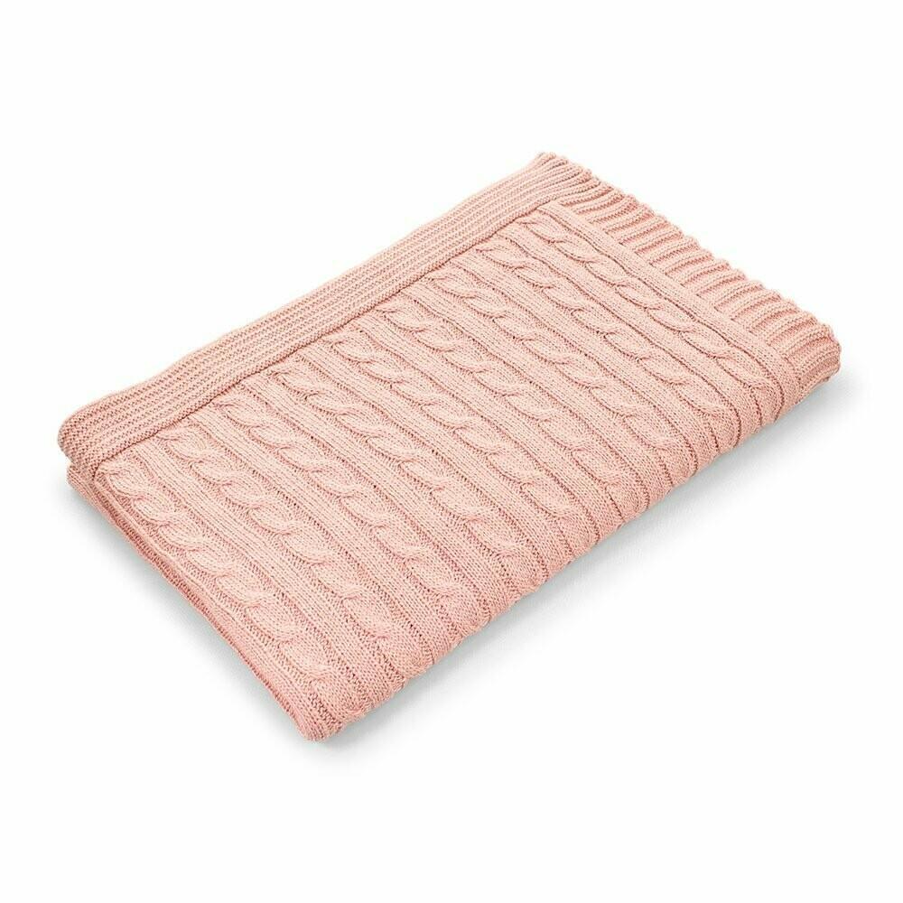 Sammi Cotton Cable Knit Blanket - Pink-Nursery & Nurture-Dlux-The Bay Room