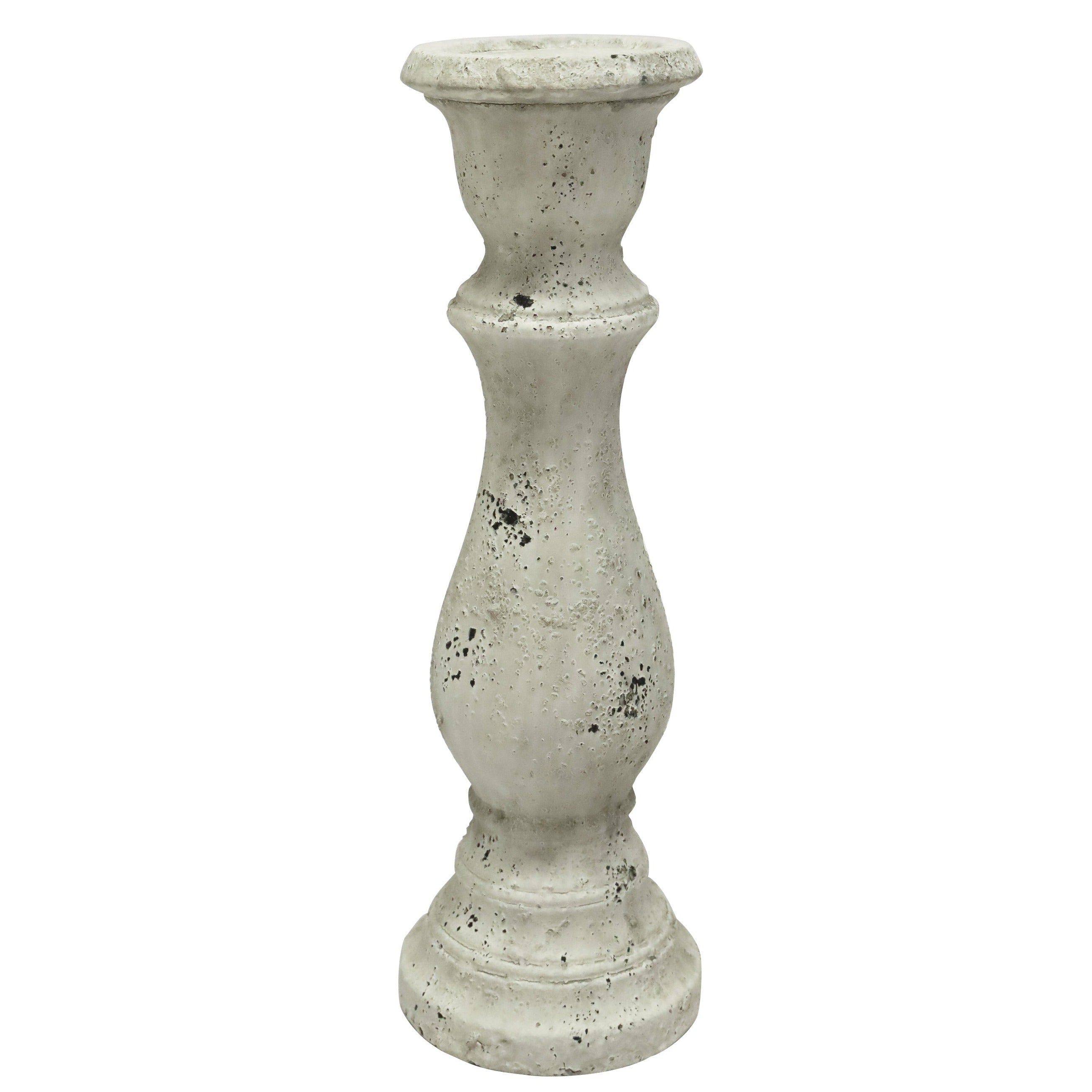 Santai Ceramic Candle Holder 42cm - White Wash-Decor Items-Robert Mark-The Bay Room