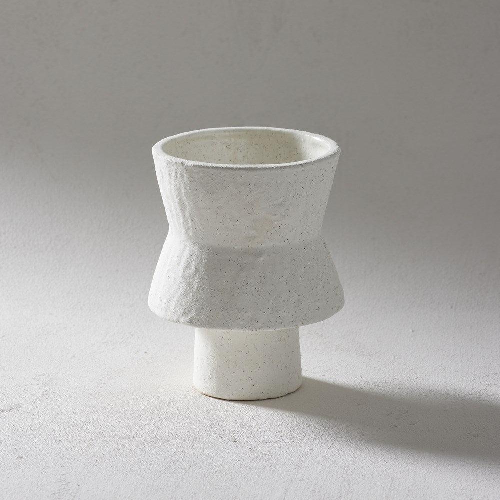 Sascha Vase - Off White - Medium-Pots, Planters & Vases-Indigo Love-The Bay Room
