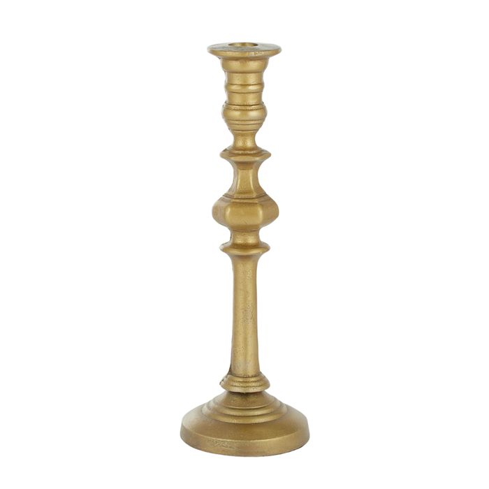 Savile Metal Candleholder 30cm - Gold-Decor Items-Coast To Coast Home-The Bay Room