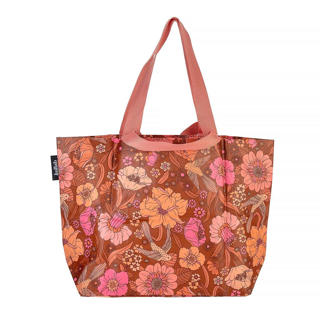Shopper Tote Vintage Flowers-Travel & Outdoors-Kollab-The Bay Room