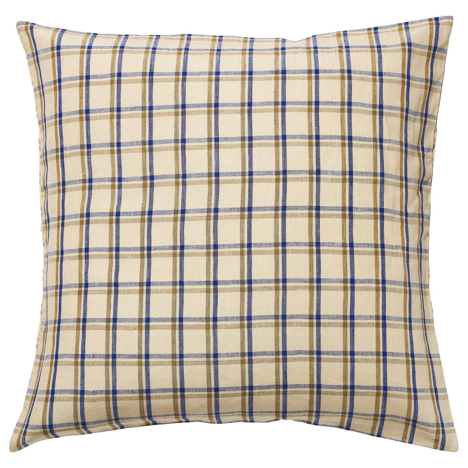 Sian Linen Euro Pillowcase Set - Cobalt-Soft Furnishings-Sage & Clare-The Bay Room