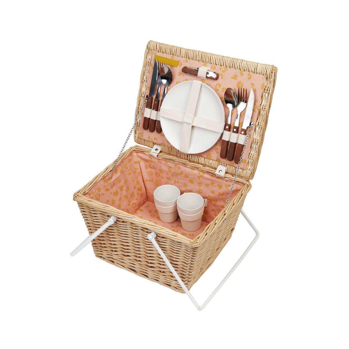 Small Picnic Basket - Call Of The Wild - Peachy Pink-Travel & Outdoors-Sunny Life-The Bay Room