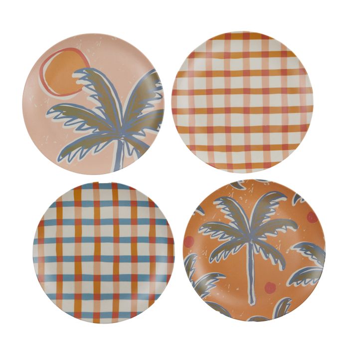 Sol Bamboo Fibre Plate - 4 Asst-Dining & Entertaining-Coast To Coast Home-The Bay Room