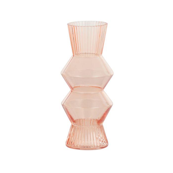 Solana Pink Glass Vase - 16cm-Decor Items-Coast To Coast Home-The Bay Room