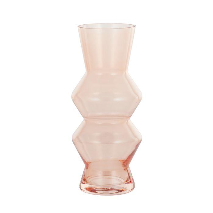 Solana Pink Glass Vase - 22.5cm-Pots, Planters & Vases-Coast To Coast Home-The Bay Room
