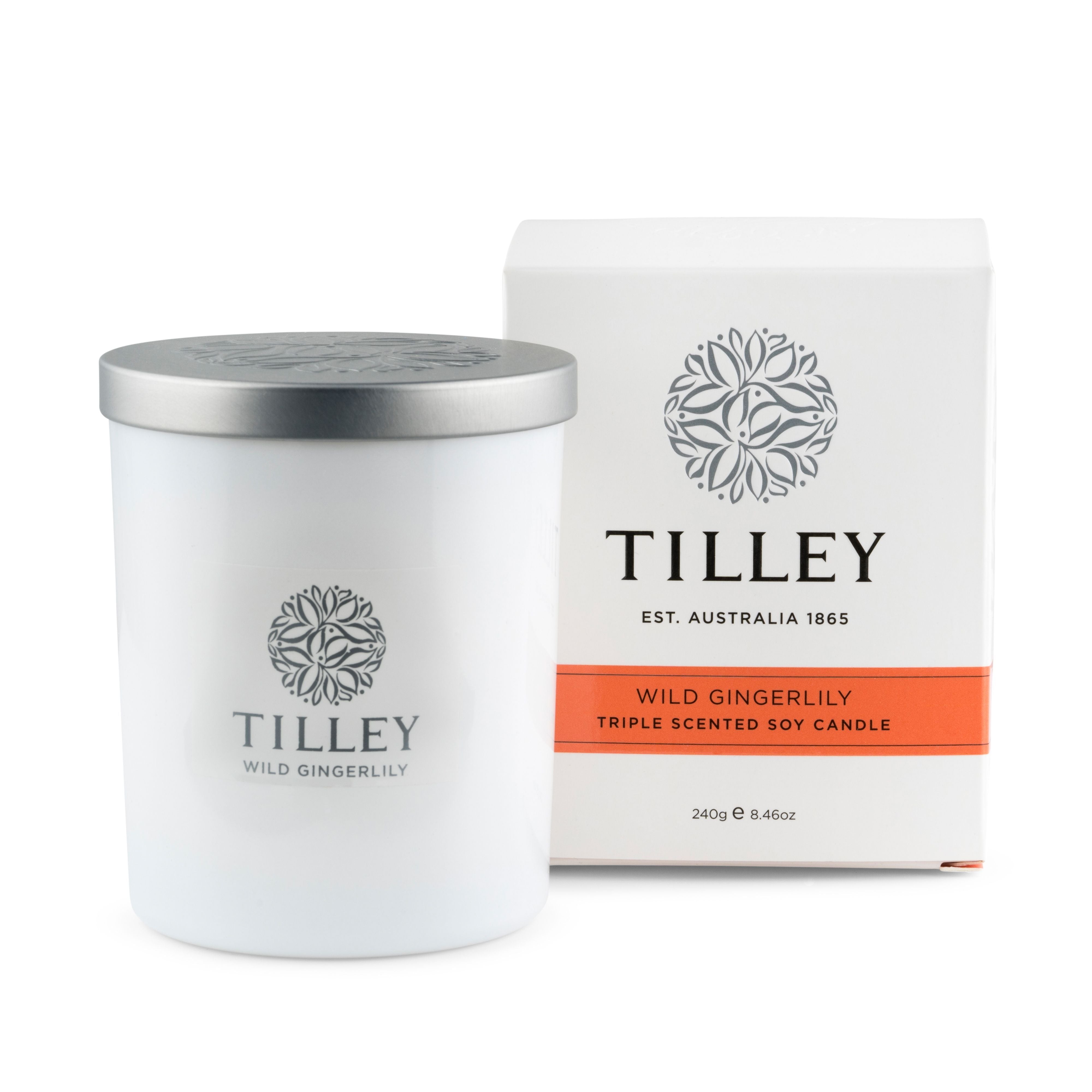 Soy Candle 240g / 45 Hour - Asst Fragrance-Candles & Fragrance-Tilley-Wild Gingerlily-The Bay Room