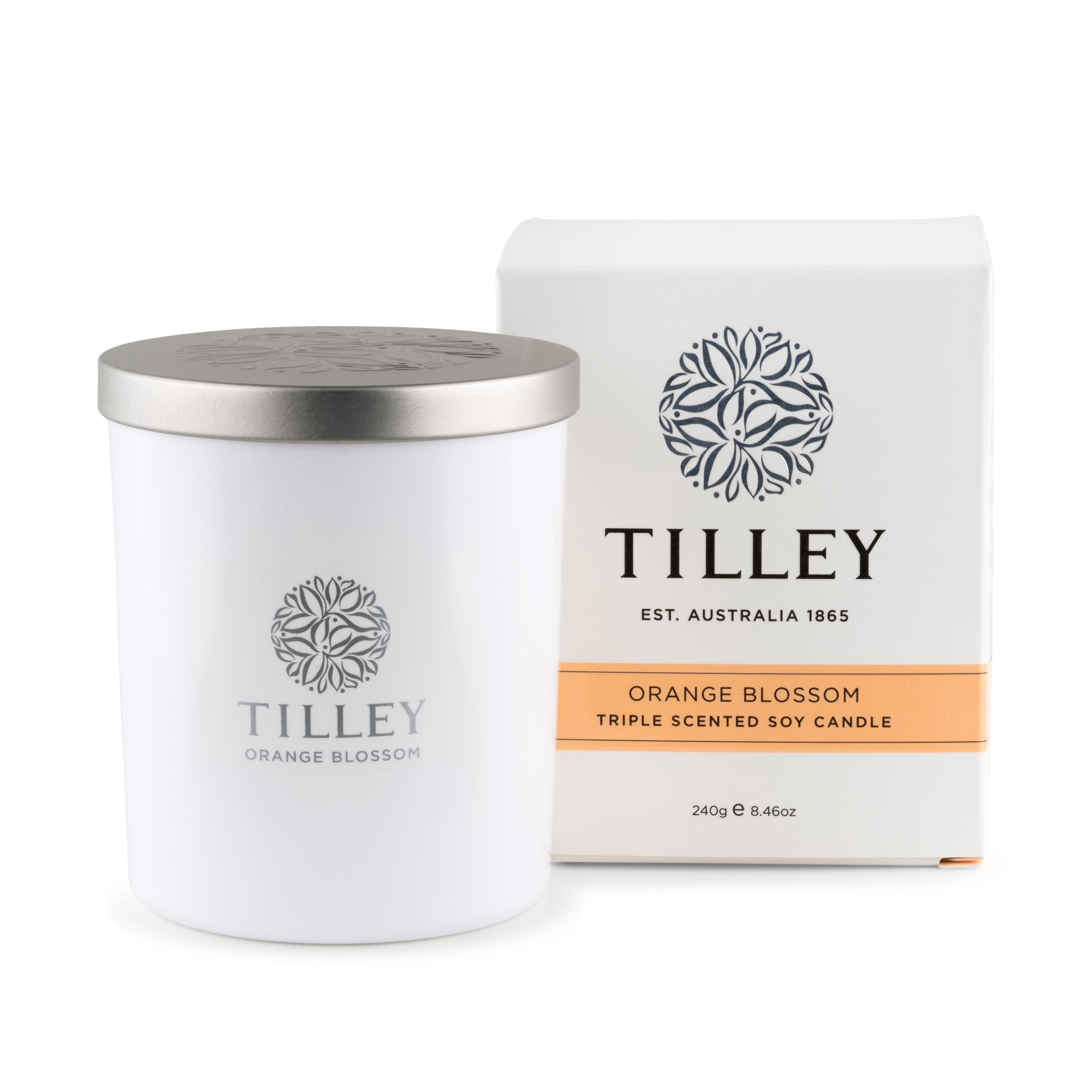 Soy Candle 240g / 45 Hour - Asst Fragrance-Candles & Fragrance-Tilley-Orange Blossom-The Bay Room