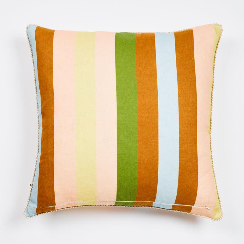 Stripe Pastel Multi Cushion 60x60cm-Soft Furnishings-Bonnie & Neil-The Bay Room